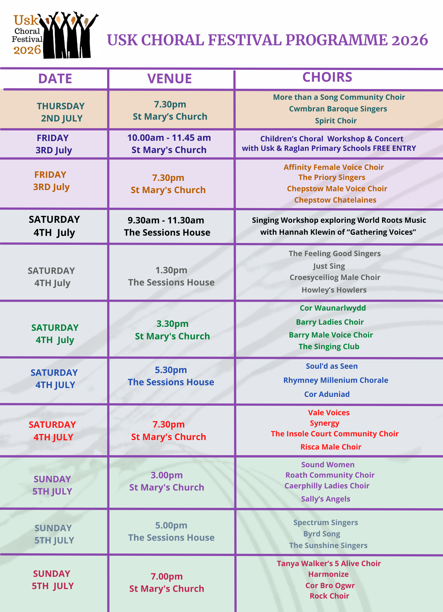 FINAL Usk Choral Festival 2026 Programme Portrait