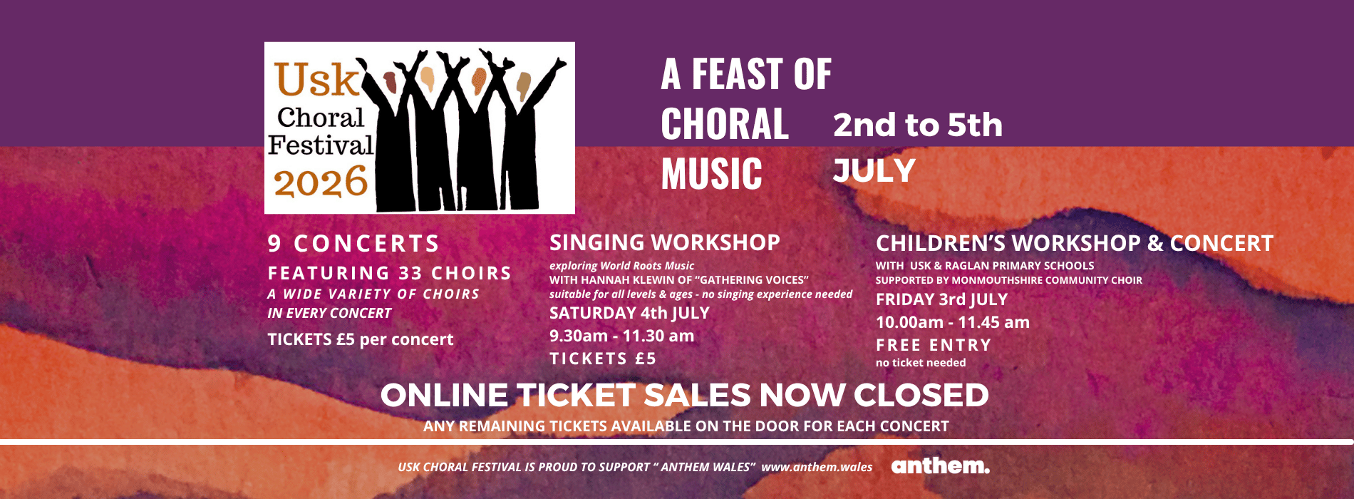 TICKET SALES CLOSED WEBSITE BANNER